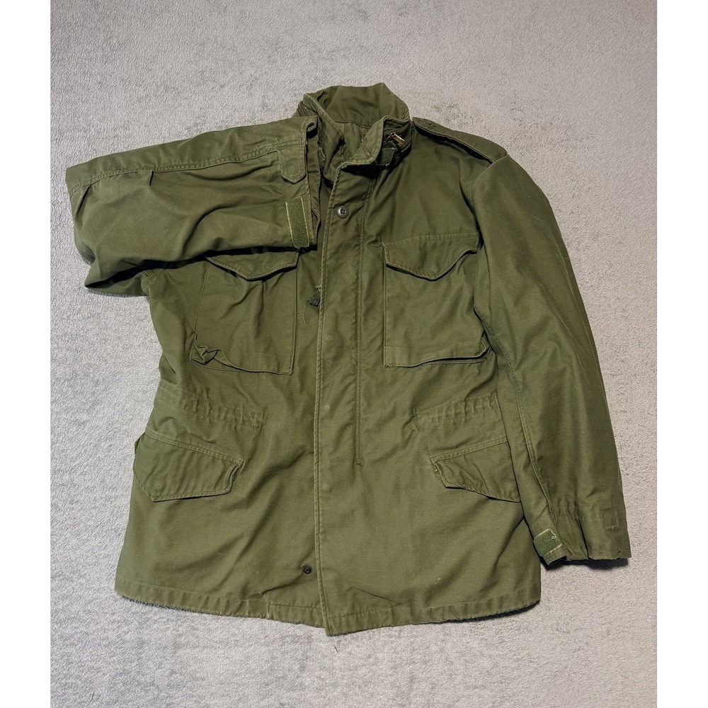 Vintage So-Sew Styles Inc Coat Mens Medium Green Cold Weather Field Military 70s